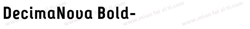 DecimaNova Bold字体转换